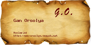 Gan Orsolya névjegykártya